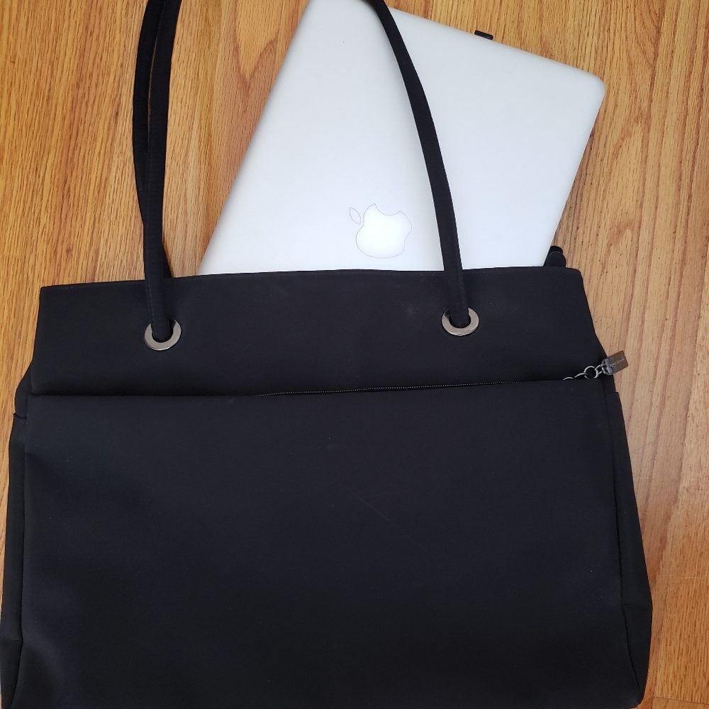 Apostrophe Black Nylon Computer Bag - image 1